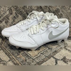 Nike Air Jordan 1 Low TD Football Cleats White Grey Fog FJ6245-101 Men’s‎ 8
